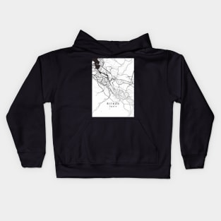 Bilbao Spain City Map white Kids Hoodie